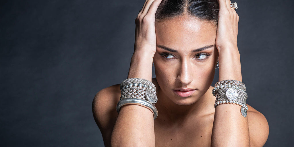 Silver Beaded Bracelets