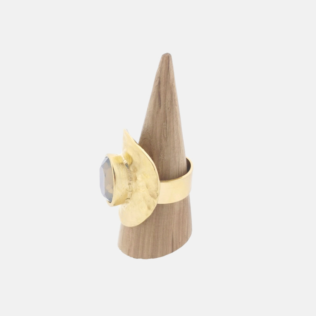 Dita Light Grey Opal Ring