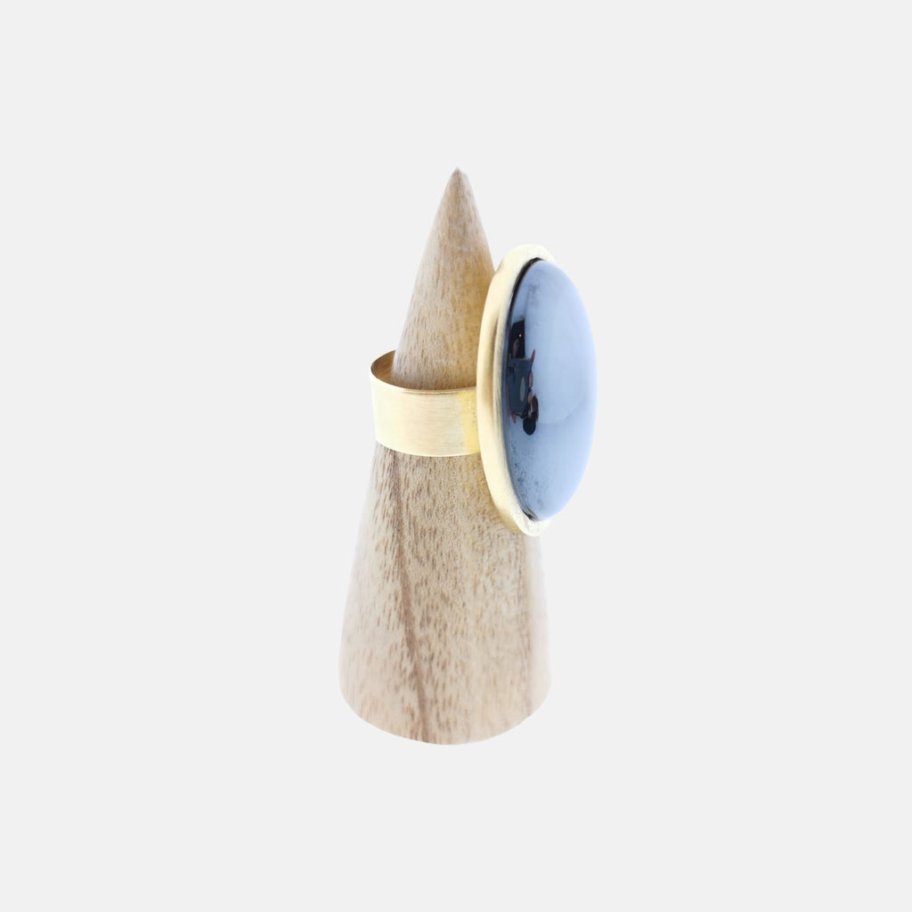 large oval grey stone