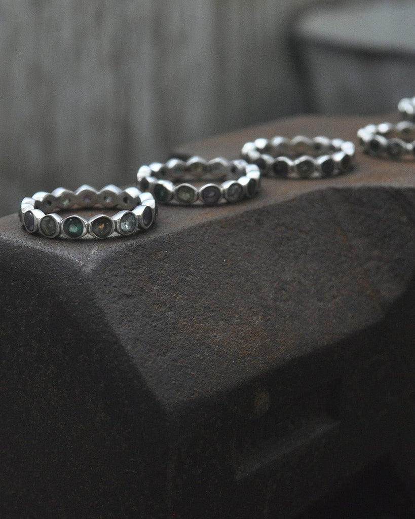 cadmanrock Ring Sunshine stacker round in Multi Gemstones