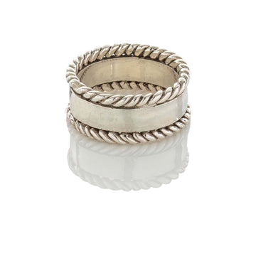 Sterling silver double braid band ring