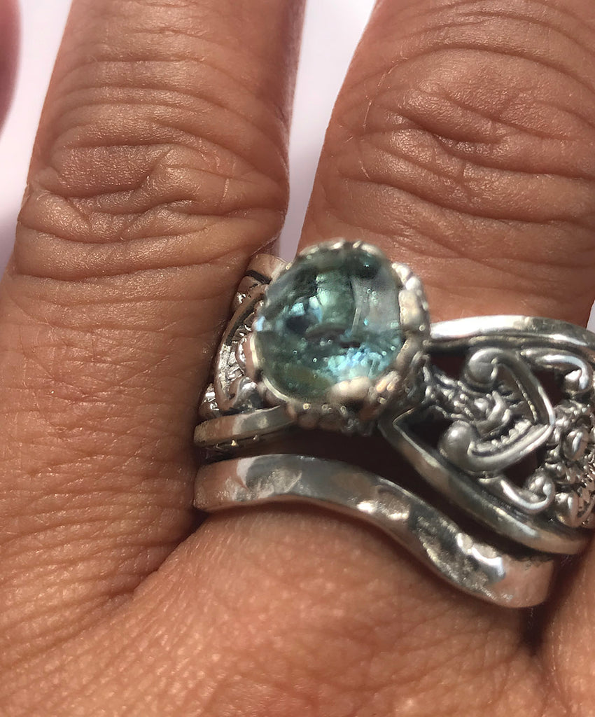 blue topaz engagement ring
