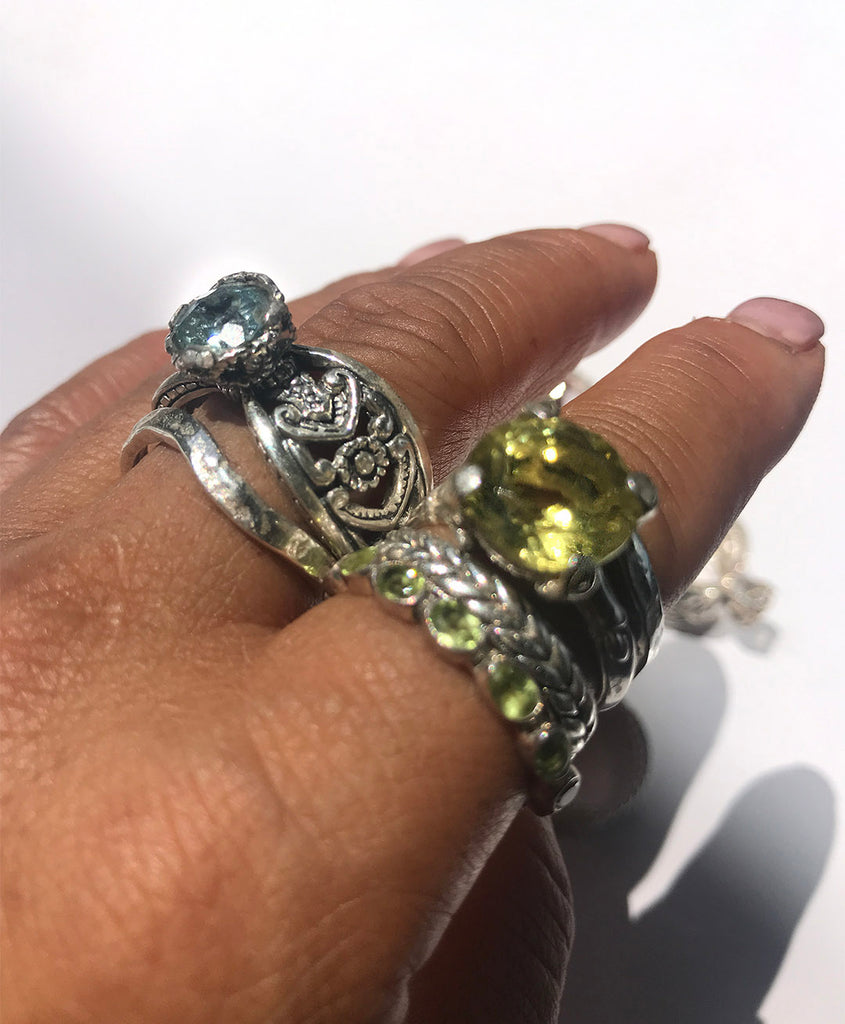 lemon quartz engagement ring