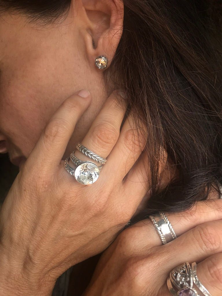 Sterling Silver Engagement Ring 