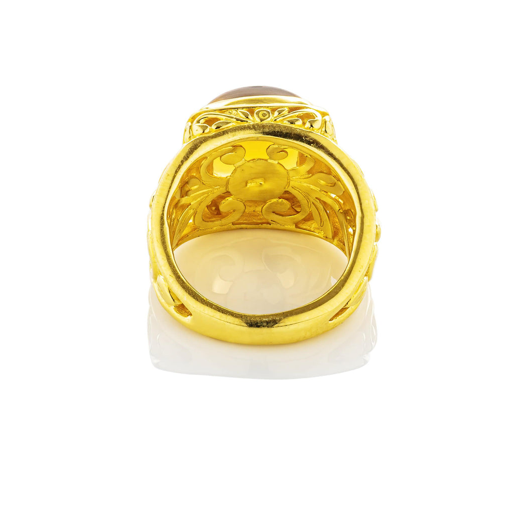 cadmanrock Bracelet Botanical Gold Ring in Citrine