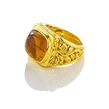 cadmanrock Bracelet Botanical Gold Ring in Citrine