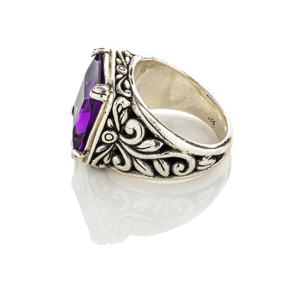 cadmanrock Bracelet Botanical Ring in Amethyst Gemstone