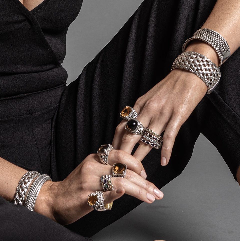 cadmanrock Bracelet Weave cuff in Sterling Silver