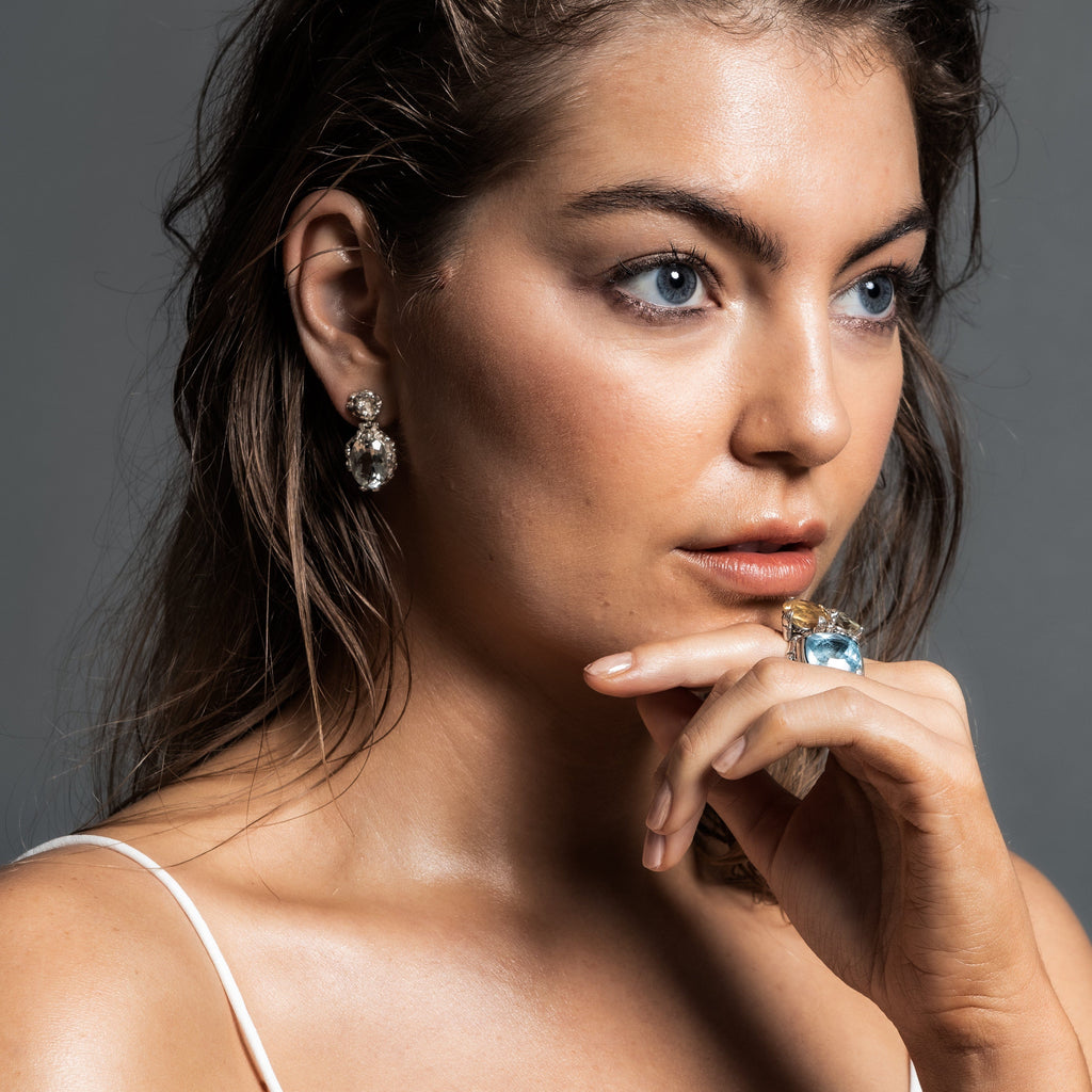 cadmanrock Earring Coral Garden Earrings in Amethyst Gemstone