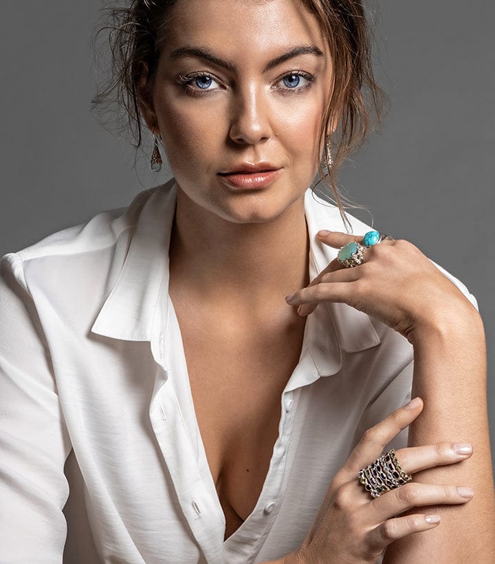 cadmanrock Earrings Beulah Earrings in Blue Chalcedony