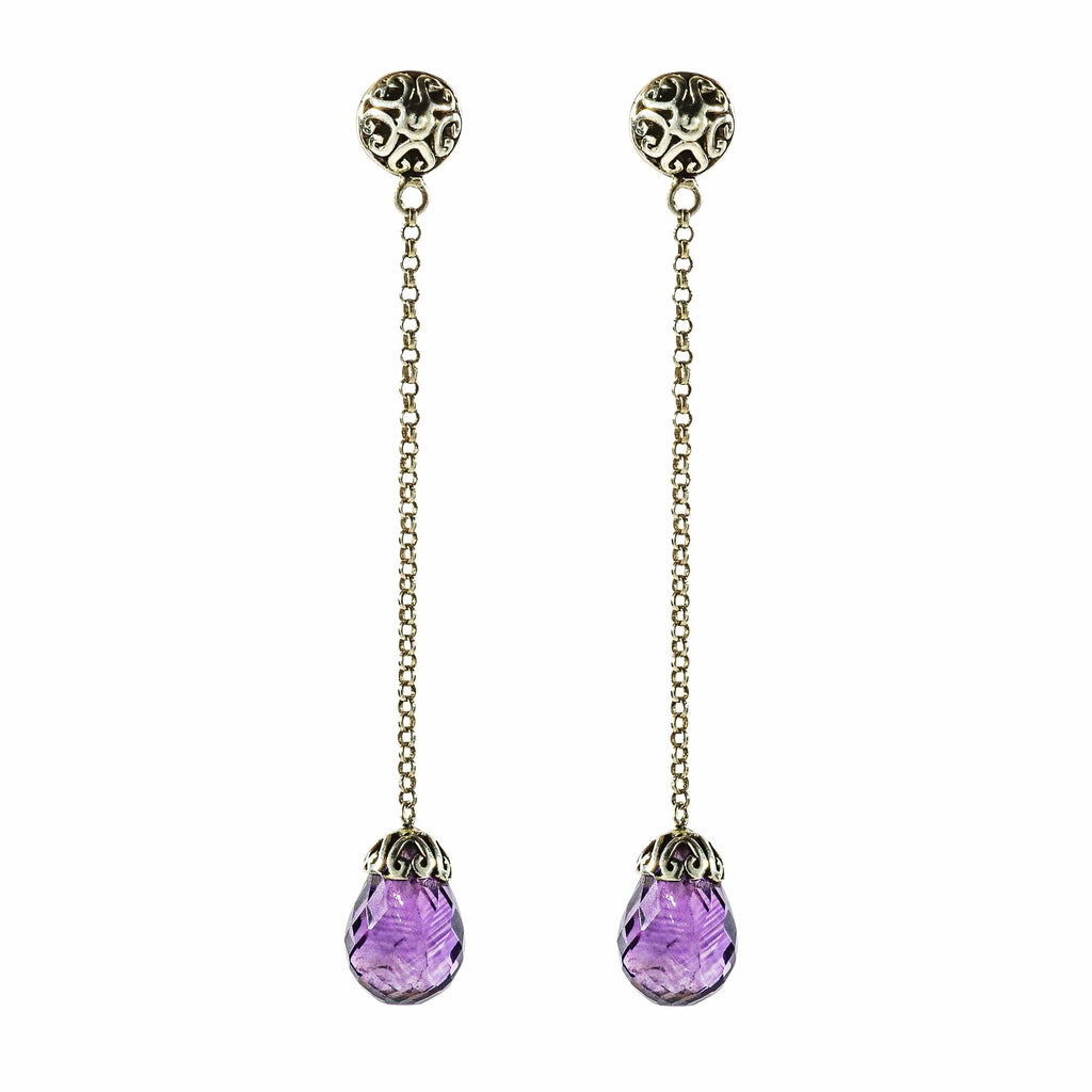 cadmanrock Earrings Botanical Daisy Earrings in Amethyst