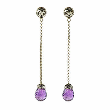 cadmanrock Earrings Botanical Daisy Earrings in Amethyst