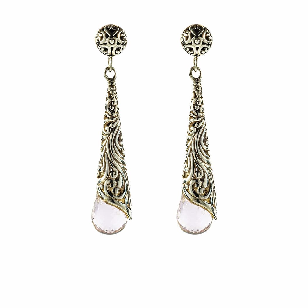 cadmanrock Earrings one size Botanical Drop Earrings in Rose Quartz