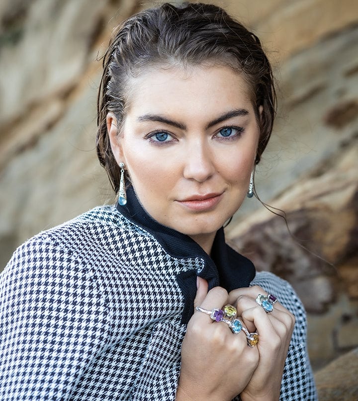 cadmanrock Earrings Botanical Earring in Rose Quartz