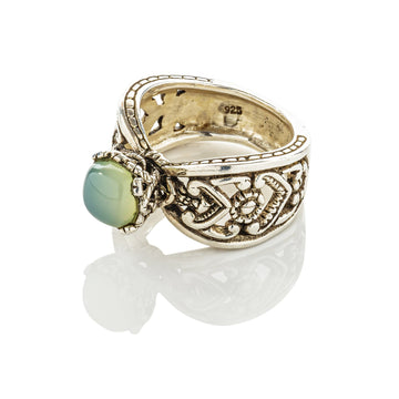 cadmanrock Ring Beulah Ring in Blue Chalcedony Gemstone