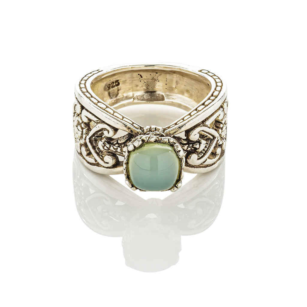 cadmanrock Ring Beulah Ring in Blue Chalcedony Gemstone