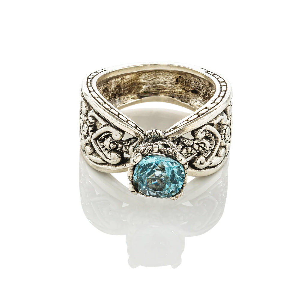 cadmanrock Ring Beulah Ring in Blue Topaz Gemstone