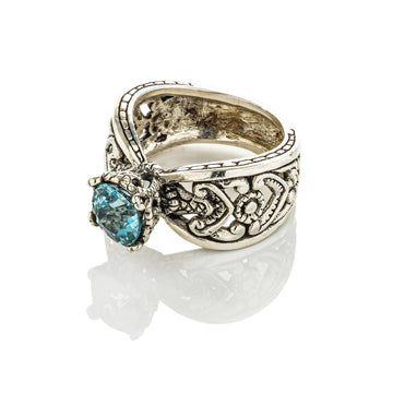 cadmanrock Ring Beulah Ring in Blue Topaz Gemstone