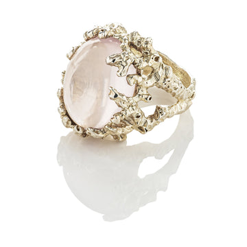 cadmanrock Ring Coral Garden Ring in Rose Quartz Gemstone