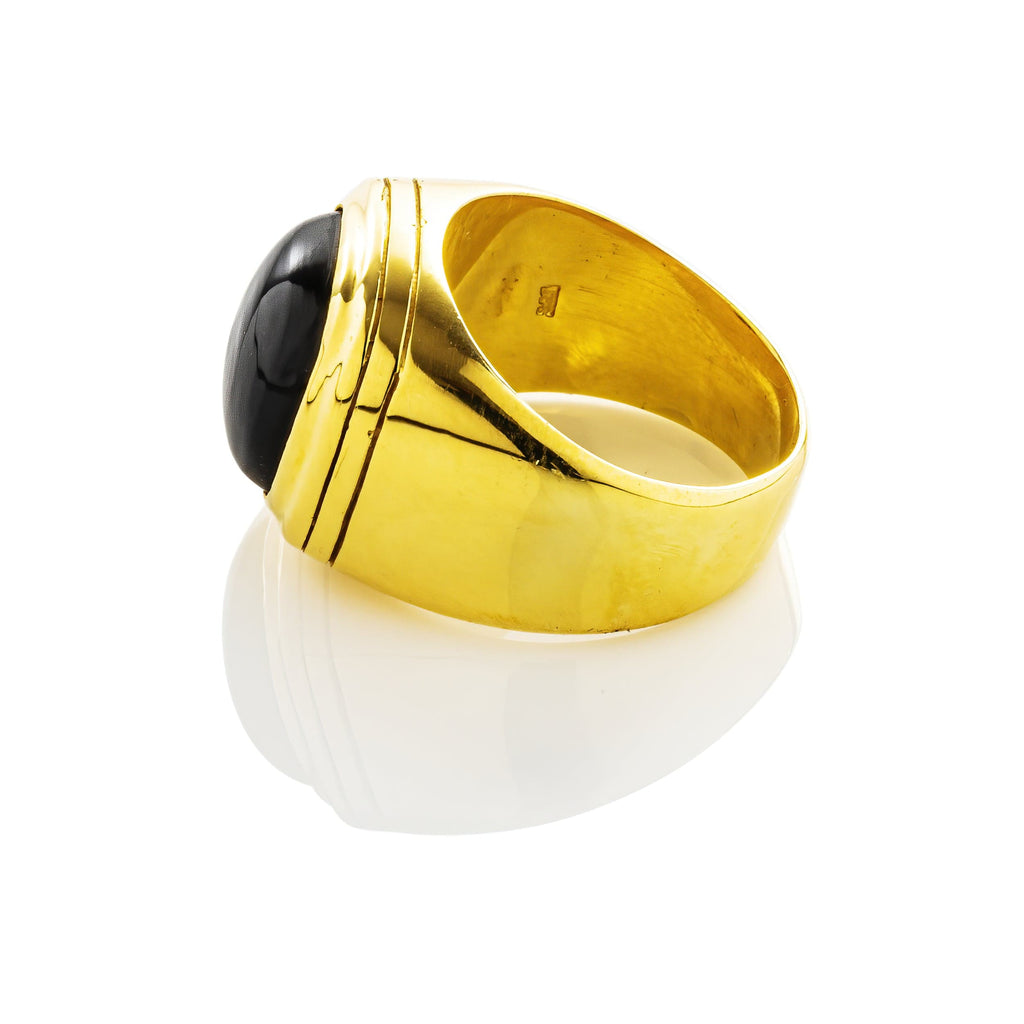 cadmanrock Ring DJ Gold Ring in Smoky Quartz