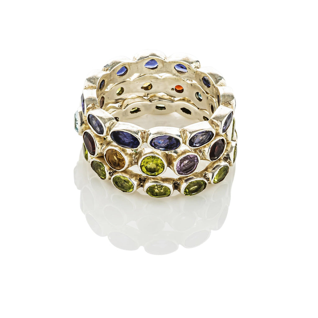 cadmanrock Ring Sunshine stacker round in Multi Gemstones